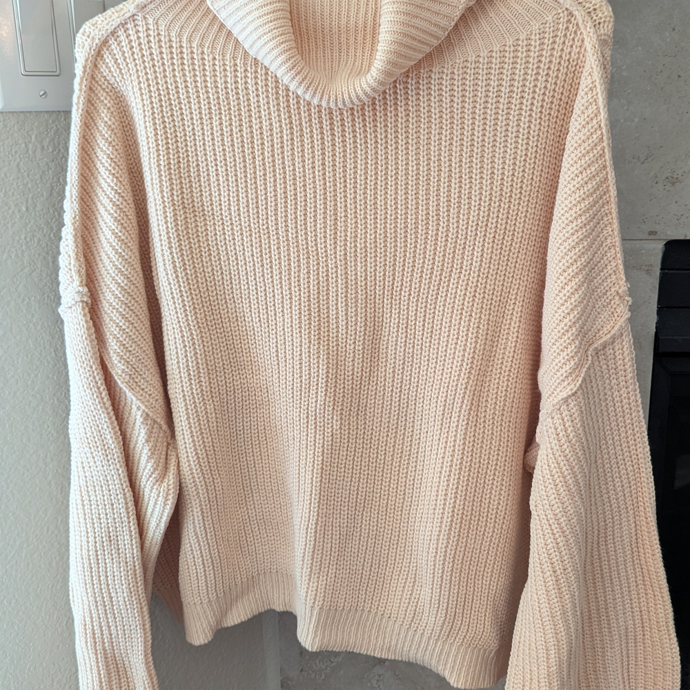 Zenana Outfitters Soft Cream Turtleneck Sweater